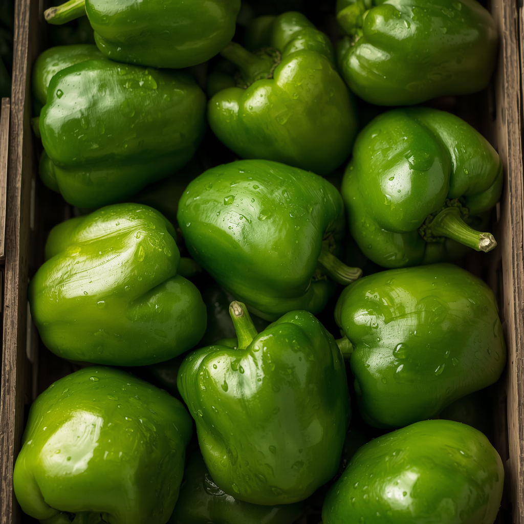 Fresh Green Bell Peppers